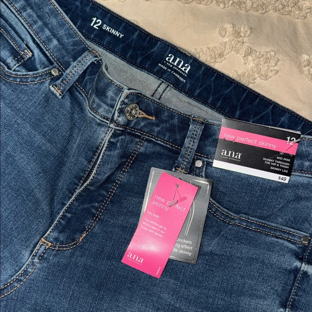 NWT Size 12 ANA Blue Skinny Jeans. New with tags - Picture 2 of 3